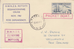 Ross Dependency  1961 HMNZS Rotoiti Ca Rotoiti 22 NOV 1961 (SR170) - Storia Postale