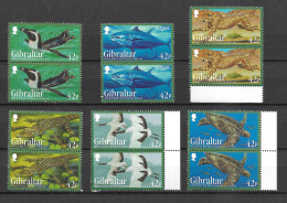 Gibraltar 2013 Endangered Animals (3rd Series) Complete Set In MNH Vertical Pairs (G452) - Gibraltar
