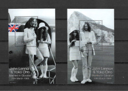 Gibraltar 1999 Wedding Anniversary John Lennon & Yoko Ono Minisheets MNH (G456) - Gibraltar