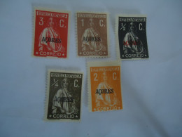 AZORES PORTUGAL  MLN  5  STAMPS  OVERPINT - Autres & Non Classés