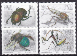 SUD AFRICA OCCIDENTALE 1987 INSETTI UTILI SERIE COMPLETA NUOVA COME DA FOTO - Unused Stamps