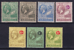 Antigua. 1921-22  Y&T. 41, 44, 45, 46, 50, 51, 54, MH. - 1858-1960 Colonia Britannica