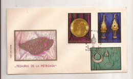 P4 Plic FDC ROMANIA - Prima Zi A Emisiunii - Tezaurul De La Pietroasa - First Day Cover ,uncirculated 1973 - FDC