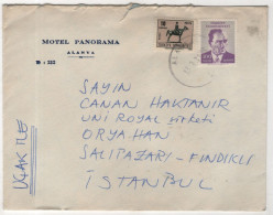 TURKEY,TURKEI,TURQUIE ,ALANYA TO ISTANBUL , ,1971 COVER - Cartas & Documentos