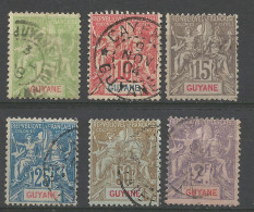 GUYANE N° 43 à 48 Série Complète OBL  / Used - Used Stamps