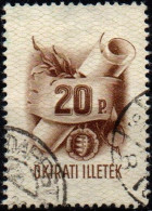 Ungheria - 1945 OKIRATI ILLETEK - Postage Revenue 20 P. USED - Fiscale Zegels