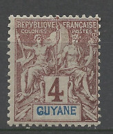 GUYANE N° 32 NEUF** LUXE SANS CHARNIERE / Hingeless / MNH - Neufs