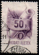 Ungheria - 1945 OKIRATI ILLETEK - Postage Revenue 50 P. USED - Revenue Stamps