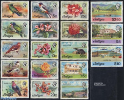 Barbuda 1977 Definitives 18v, Mint NH, Nature - Birds - Barbuda (...-1981)