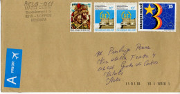 Philatelic Envelope With Stamps Sent From BELGIUM To ITALY - Storia Postale