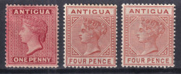 Antigua. 1884-88 Y&T. 14, 16, MH. - 1858-1960 Kronenkolonie