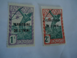 ININI   FRANCE MLN 2  STAMPS OVERPINT GUYANE - Unused Stamps