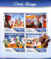 Guinea, Republic 2017 Red Cross 4v M/s, Mint NH, Health - Transport - Red Cross - Automobiles - Croix-Rouge