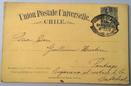 Chile 1892 SANTIAGO CORREO URBANO 2c Postal Stationery Card (entier Postal - Chili