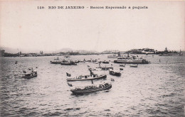 RIO DE JANEIRO BARCOS ESPERANDO A PAQUETA MESSAGERIES MARITIMES  - Rio De Janeiro