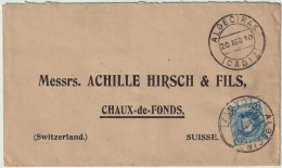 ESPAGNE/ESPAÑA 1910 Ed.248 Sobre Carta De ALGECIRAS (CADIZ) A Suiza - Brieven En Documenten