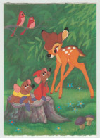 DISNEY - BAMBI CON GLI AMICI TOPOLINI  - CARTOLINA VIAGGIATA CON BOLLO ASPORTATO - Autres & Non Classés