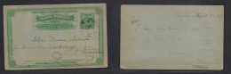 ECUADOR. 1897 (24 April) Chimbo - Denmark, Astanp. 3c Green Early Stat Card. Better Dest. - Ecuador