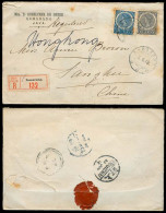 DUTCH INDIES. 1912. Semanang - CHINA (Shanghai - Hong Kong). Registered Fkd Env, Fwded. Unusual Dest. - Indonesië