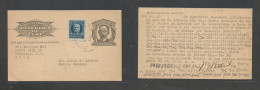 CUBA - Stationery. 1947 (Enero 8) Yaguajay, LV - Sweden, Eskjo. EP 1c Nero + 5c Ovptd Stationery, Mat Fechador. Raro Ori - Altri & Non Classificati