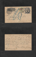 CUBA - Stationery. 1909 (21 Oct) Matanzas - Suiza, Luzern (3 Nov) Entero Postal 1c, Tasado Y Swiss Postage Due 10c Green - Other & Unclassified