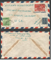 CUBA - Stationery. 1952 (13 Aug) Minas De Santa Lucia, Pinar Del Rio - USA, Los Angeles. Entero Postal Oc Via Aerea + Fr - Other & Unclassified