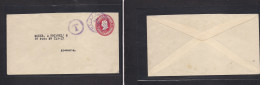 COSTA RICA. 1937 (17 Aug) San Jose, Buzon Nº2 - Germany, 10c Red Stat Envelope + Taxed (unfranked) Interesting. - Costa Rica