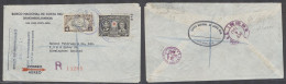 COSTA RICA. 1947 (1 Oct). San Jose - UK, Birmingham. Reg Official Red Cross Multifkd Env Reverse AMF New Orleans BM Gonz - Costa Rica