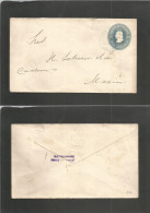 COSTA RICA. C, 1930. San Jose - Mexico, DF. 10c Blue Colon Embossed Stationery Envelope, Value Cds + Reverse DF Distribu - Costa Rica