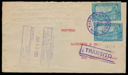 COSTA RICA. 1925. Punta Arenas - USA / SF. Fkd Env Chinese Merchant Albino Cachet Alongside. VF + "transito" Box. - Costa Rica