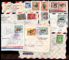 COSTA RICA. XX. 7 Covers / To USA. Incl One Registered. - Costa Rica