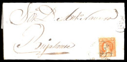 E-PROVINCIAS. 1860 (2 Junio). 52º. Córdoba A Bujalance. Carta Con 4cts Amarillo + RC "10" Y Fechador. Bonita. - Autres & Non Classés