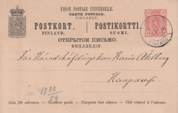 FINLAND - 1889, Postal Stationery Michel P 23I, Postmark Nikolaistad (Vaasa) - Postal Stationery