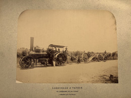 Locomobile * Photo Ancienne * Tracteur Tractor Machine Agricole * Labourage Vapeur Normand Fosse Bérard Castiglione - Tracteurs