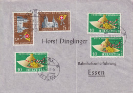 Ausland Brief  Basel 5 St.Clara - Essen       1955 - Briefe U. Dokumente