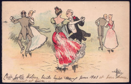 +++ CPA - Fantaisie - Illustrateur GUILLAUME - La Valse - Danse - 1902  // - Guillaume