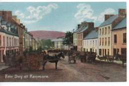 COLOURED POSTCARD - FAIR DAY AT KENMARE - COUNTY WATERFORD - Waterford