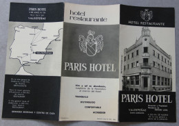 Paris Hôtel, Valdepenas (Espagne), Dépliant, 1963 - España