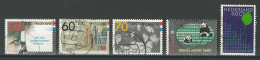 Niederlande NVPH 1309-11, 1314-15, Mi 1253-55, 1257-58 O - Gebraucht