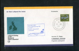 "IRLAND" 1974, Erstflugbrief LH 079 Mit Boeing 737 "Dublin-Duesseldorf" (A0106) - Luftpost