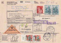 NN Begleitadresse  Bissone - Rotenburg D        1975 - Cartas & Documentos