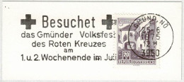 Oesterreich / Austria 1975, Sonderstempel Volksfest Gmünd, Rotes Kreuz / Croix-Rouge / Red Cross - Croix-Rouge