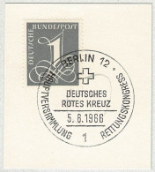 Deutsche Bundespost 1966, Sonderstempel Hauptversammlung Rettungskongress Rotes Kreuz Berlin, Croix-Rouge / Red Cross - Croix-Rouge