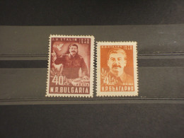 BULGARIA - 1950 STALIN/UCCELLO 2 VALORI  - NUOVI(+) - Unused Stamps