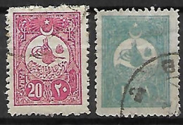 TURQUIE    -    1908.   Y&T N° 122 / 123 Oblitérés - Oblitérés