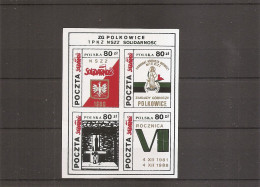 Pologne - Vignettes SOLIDARNOSC ( Lot De 4 Vignettes Différentes En Bloc De 4 XXX -MNH ) - Solidarnosc Labels