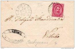 1884 LETTERA CON ANNULLO CAPRAROLA   VITERBO - Storia Postale