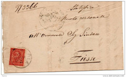 1885  LETTERA  CON ANNULLO ASOLA   MANTOVA - Storia Postale