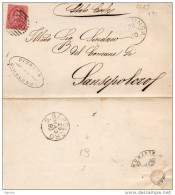 1880  LETTERA CON ANNULLO SINALUNGA  SIENA + S.SEPOLCRO AREZZO - Storia Postale