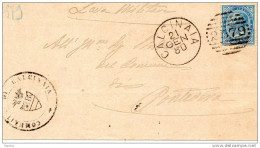 1880 LETTERA CON ANNULLO CALCINAIA PISA - Storia Postale